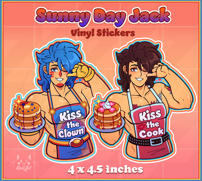 SDJ Breakfast Pancakes Glossy Vinyl Stickers