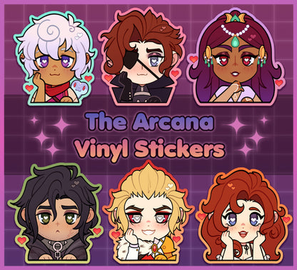 The Arcana Game Glossy Vinyl Stickers