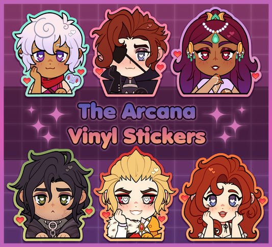 The Arcana Game Glossy Vinyl Stickers